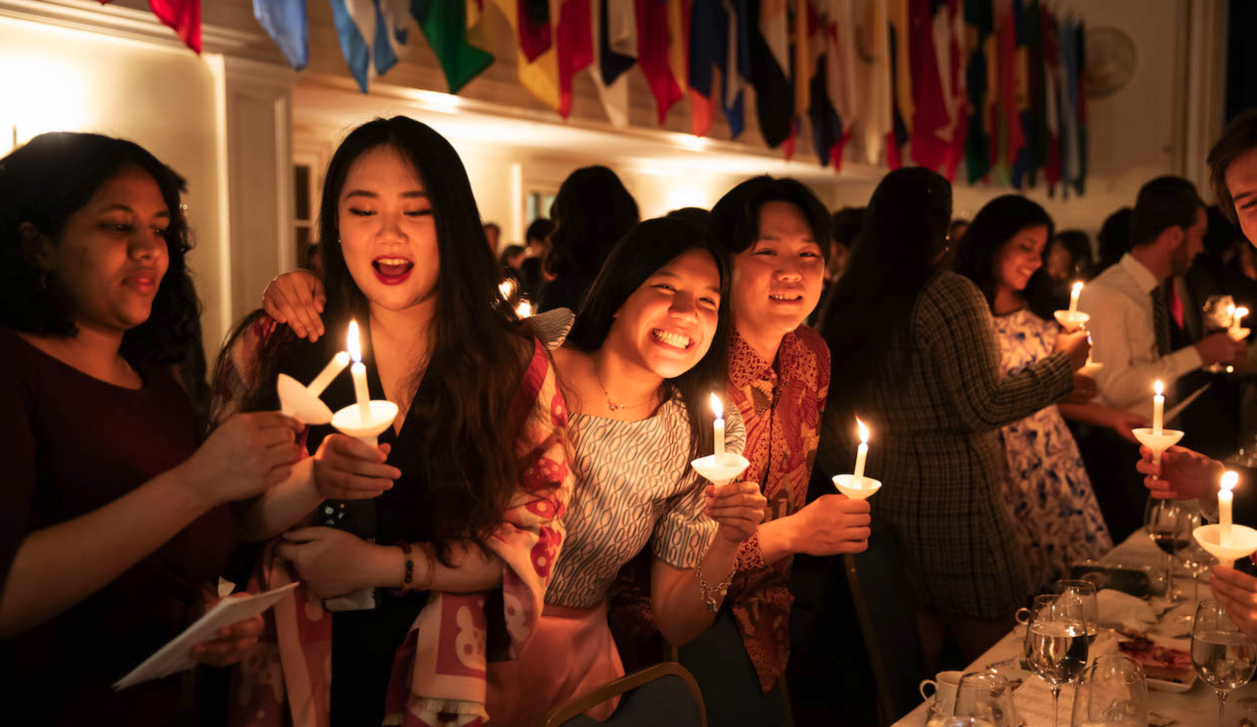 Residents at Candlelight Sunday Supper 2024